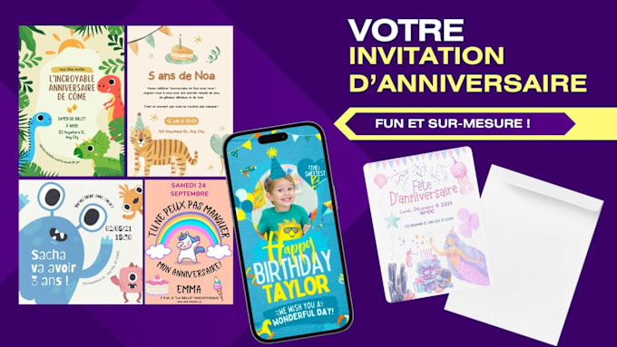 Gig Preview - Concevoir une invitation d anniversaire pour enfants