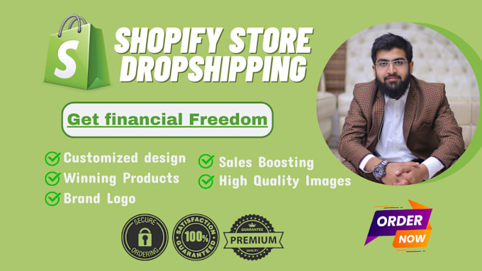 Gig Preview - Create profitable shopify dropshipping strore or ecommerce store