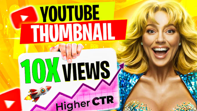 Gig Preview - Create creative youtube thumbnail in 12 hours