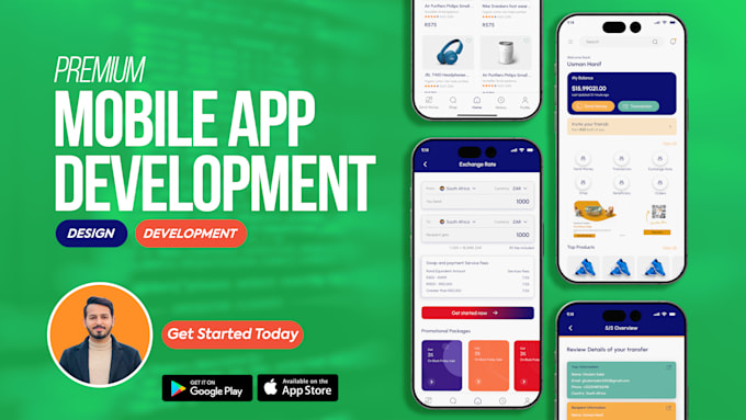 Gig Preview - Do android, ios app development, mobile app development as flutter developer