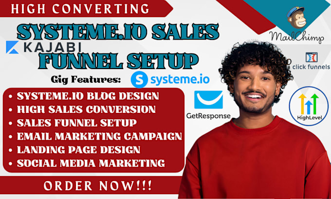 Gig Preview - Design systeme io blogs, systeme io sales funnel, systeme io affiliate marketing