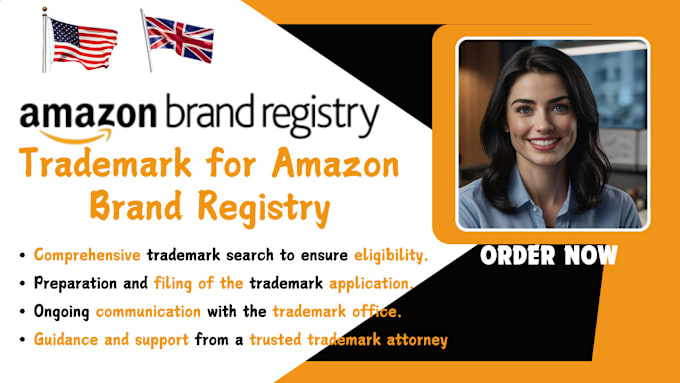 Gig Preview - Apply to register your trademark for amazon brand registry in US