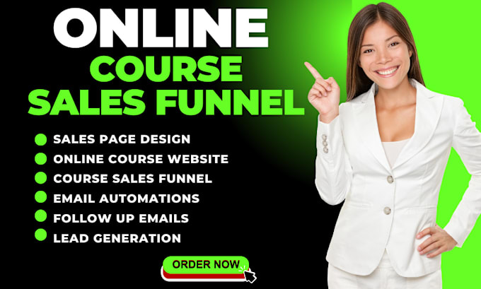 Gig Preview - Gohighlevel landing page thinkific samcart online course sales funnel website