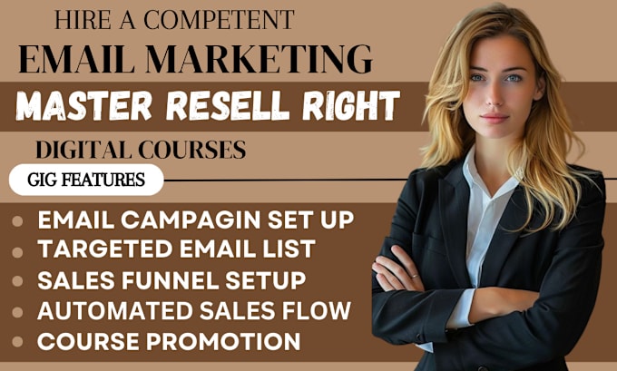 Gig Preview - Promote master resell rights via email campaign marketing for passive income