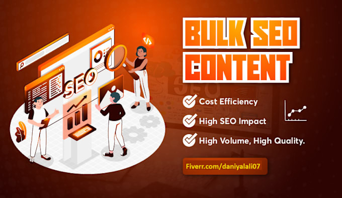 Gig Preview - Write affordable bulk SEO content