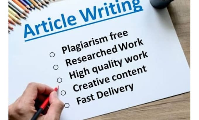 Gig Preview - Do article writing, creative writing, blog writer, copywriting, content writers