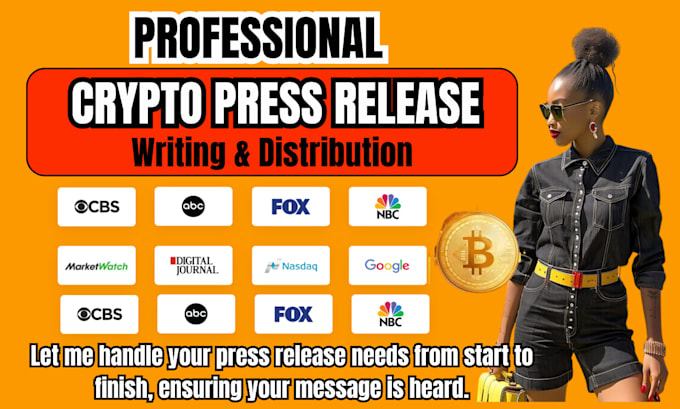 Gig Preview - Do crypto press release writing and yahoo press release distribution