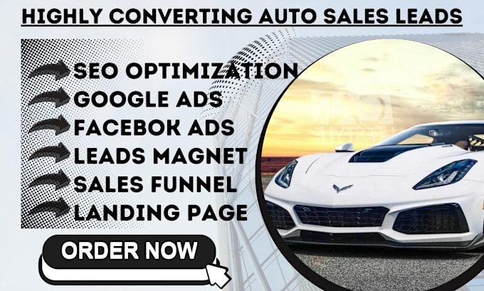 Gig Preview - Generate highly converting car dealership leads rental leads financing leads