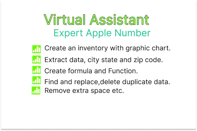 Gig Preview - Create edit apple number spreadsheet and data entry work