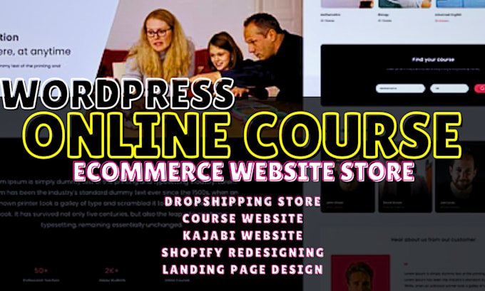 Gig Preview - Online course website woocommerce store, online course dropshipping website