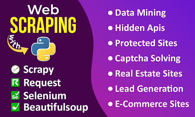 Bestseller - do python web scraping, data mining, data scraper python