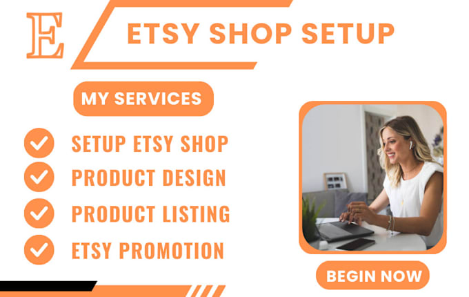 Gig Preview - Set up etsy shop digital product design etsy print on demand etsy seo