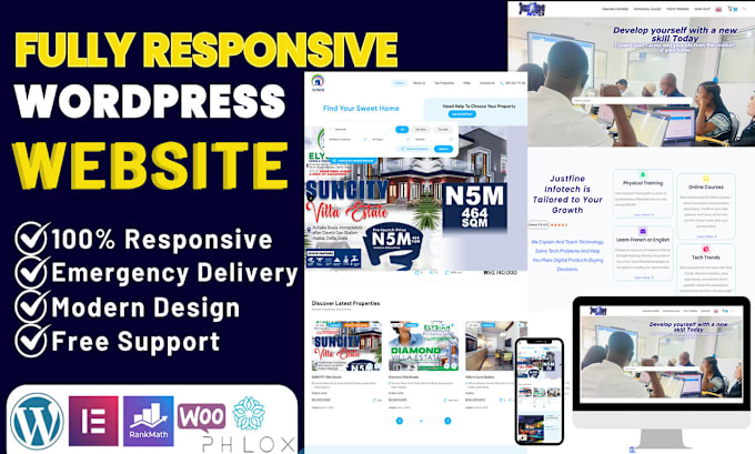 Bestseller - develop custom responsive wordpress website design