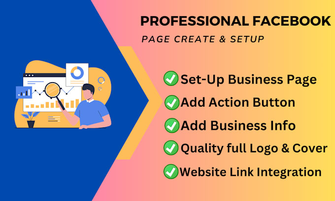 Gig Preview - Do professional facebook business page create and setup