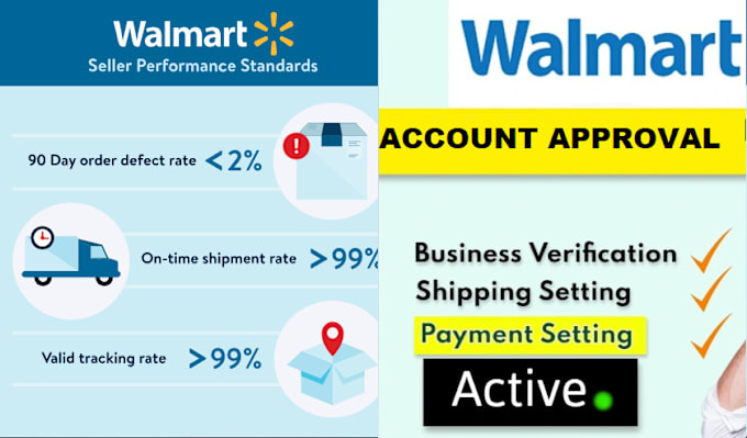 Gig Preview - Create, get approved, and set up walmart marketplace seller store