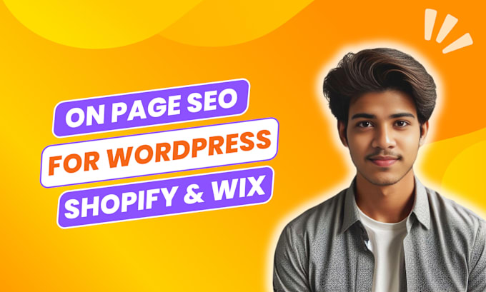 Gig Preview - Do on page SEO for wordpress, shopify, and wix