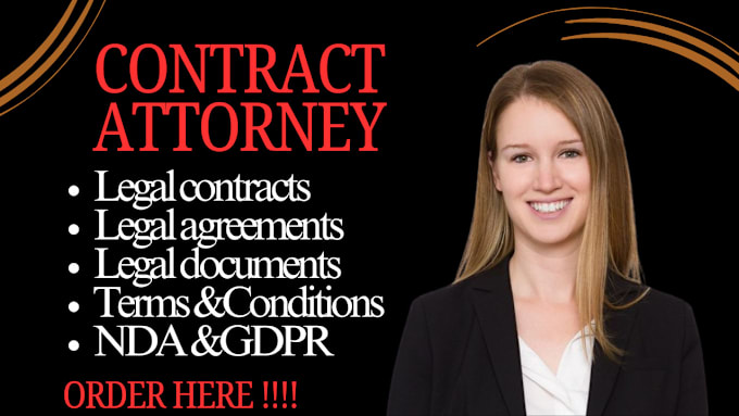 Gig Preview - Be your lawyer to draft contracts, agreements and legal documents for you