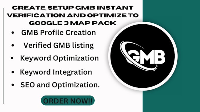 Gig Preview - Setup create gmb instant verification and optimize to google 3 map pack