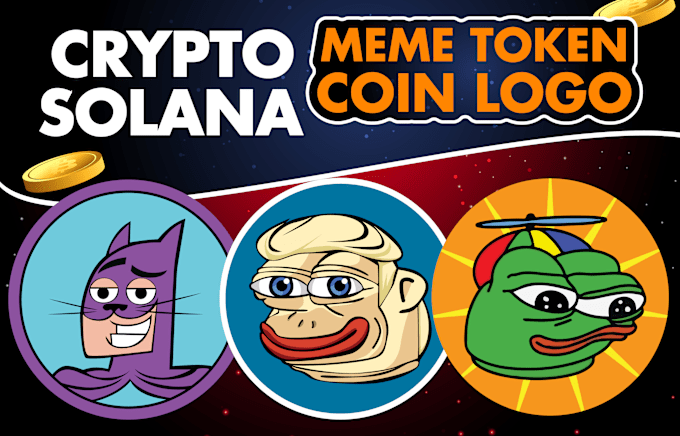 Gig Preview - Do viral solana meme coin logo, mascot, cryptocurrency token, animal, carton web