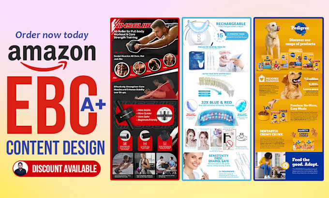 Gig Preview - Design amazon listing images, product photo editing, and ebc, aplus content