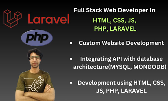 Gig Preview - Develop fix websites in php laravel with mysql, mongodb,apis