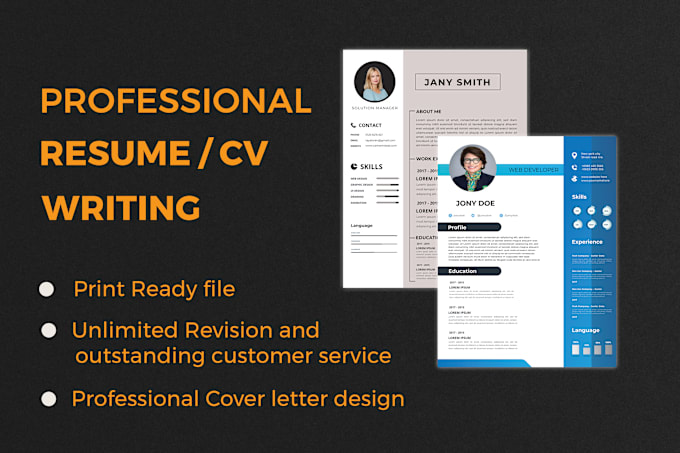 Gig Preview - Create an eye catching cv or resume design with cover letter