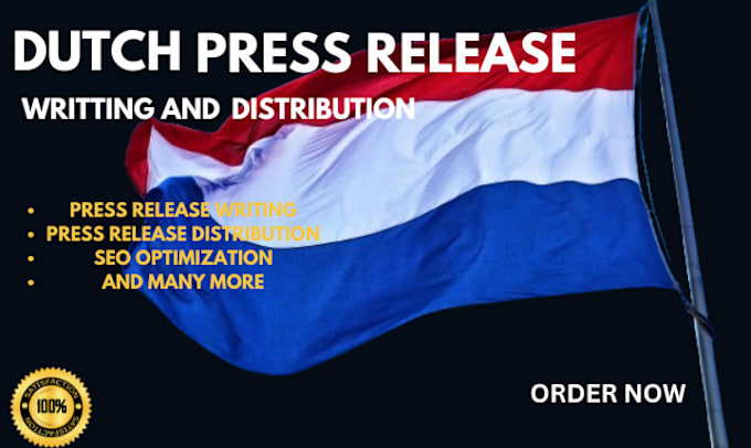 Gig Preview - Do dutch press release service, writing and distribution