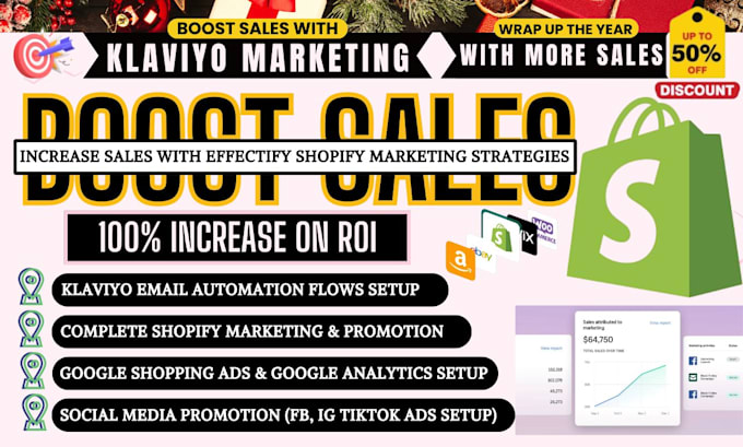 Gig Preview - Setup klaviyo email marketing, klaviyo flows, shopify marketing, shopify manager