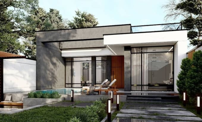 Gig Preview - Do 3d house interior and exterior design, renders and animation in lumion, revit