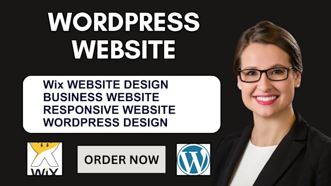 Gig Preview - Develop business website,  design or redesign wix wordpress ecommerce website