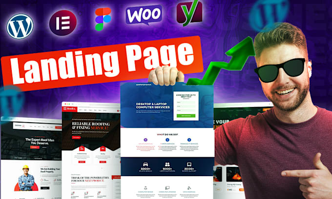 Gig Preview - Create a high professional landing page on wordpress