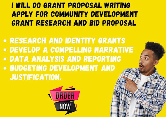 Gig Preview - Do grant proposal writing apply for community dp grant research and bid proposal