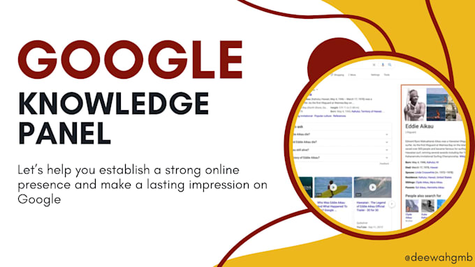 Gig Preview - Create google knowledge panel knowledge graph in any categories and persons