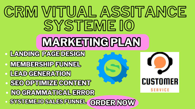 Gig Preview - Setup systeme io sales funnel, landing page,  systeme io virtual assistant