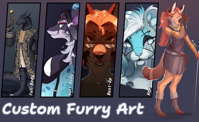 Bestseller - draw furry and fursona oc sfw or nsfw with anime manga style