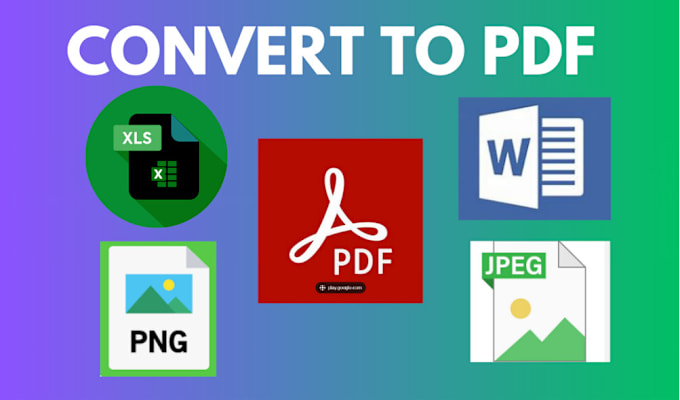 Gig Preview - Convert pdf toexcel, word, google sheets docs, jpeg, png, csv