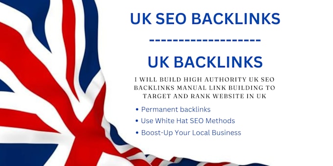 Gig Preview - Build high quality UK backlinks manually link build to target and rank in UK