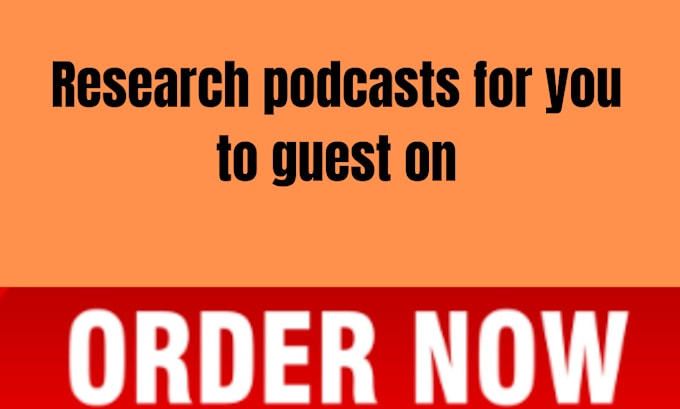 Gig Preview - Research podcasts for you to guest on