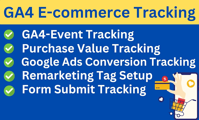 Gig Preview - Fix or setup ga4, ecommerce event tracking, google ads conversion via gtm