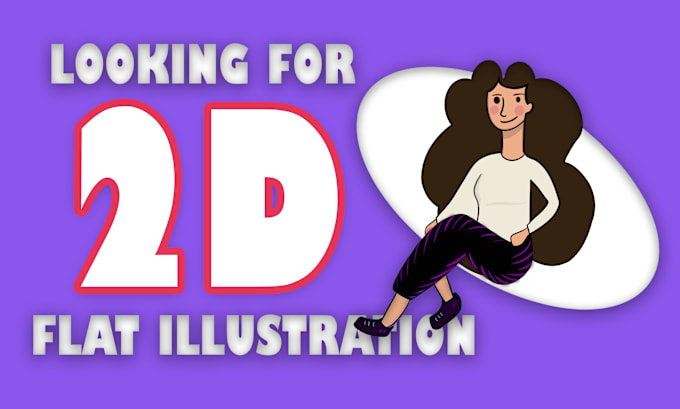 Gig Preview - Vector flat 2d illustrations