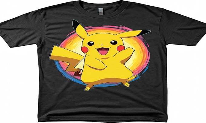 Gig Preview - Do pokemon retro tshirt and merch illustration design for your pod store