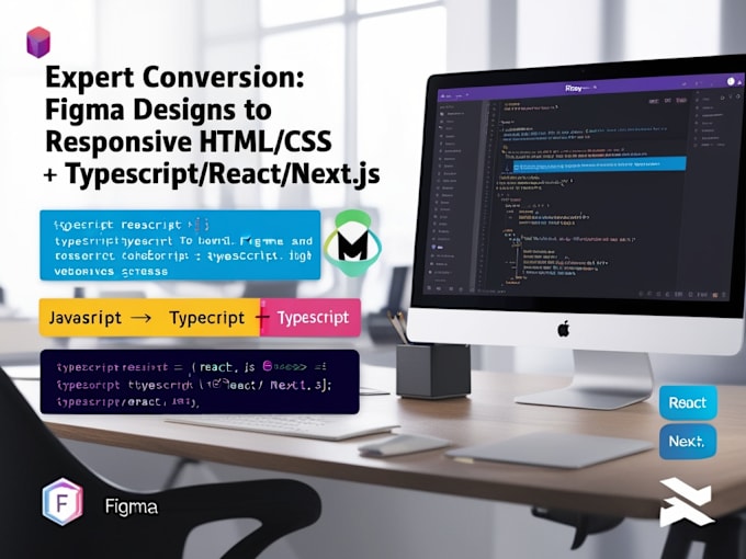 Gig Preview - Convert figma, xd to HTML,CSS or update javascript to typescript,react,nextjs