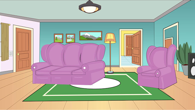 Gig Preview - Create cartoon custom 2d background illustration in HD