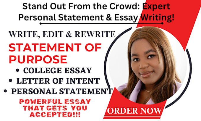 Gig Preview - Craft your statement of purpose, personal statement, admission essay, MBA essay