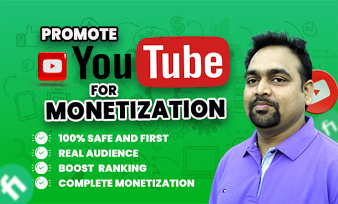 Gig Preview - Do youtube channel monetization promotion