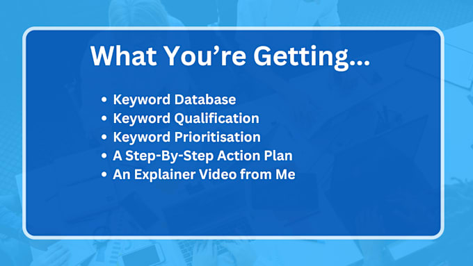 Gig Preview - Conduct comprehensive keyword research for your business