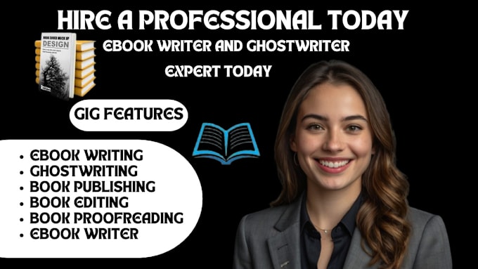 Gig Preview - Ghostwrite self help ebook, ebook writer, ebook ghostwriter, ghost book writer