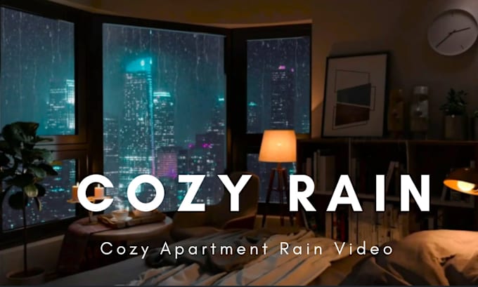 Gig Preview - Create cozy relaxing rain video for your youtube channel