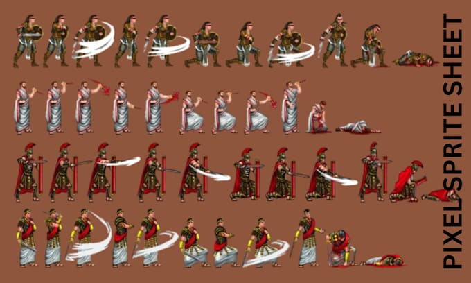 Gig Preview - Pixel sprite sheet 2d game art rpg pixel art character sprite animation