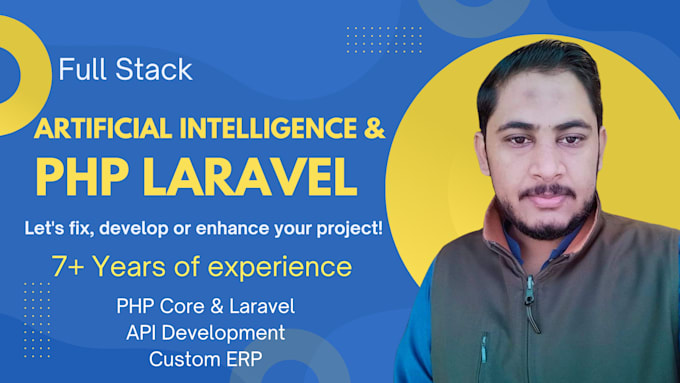 Gig Preview - Use ai and PHP laravel to build or fix your web app